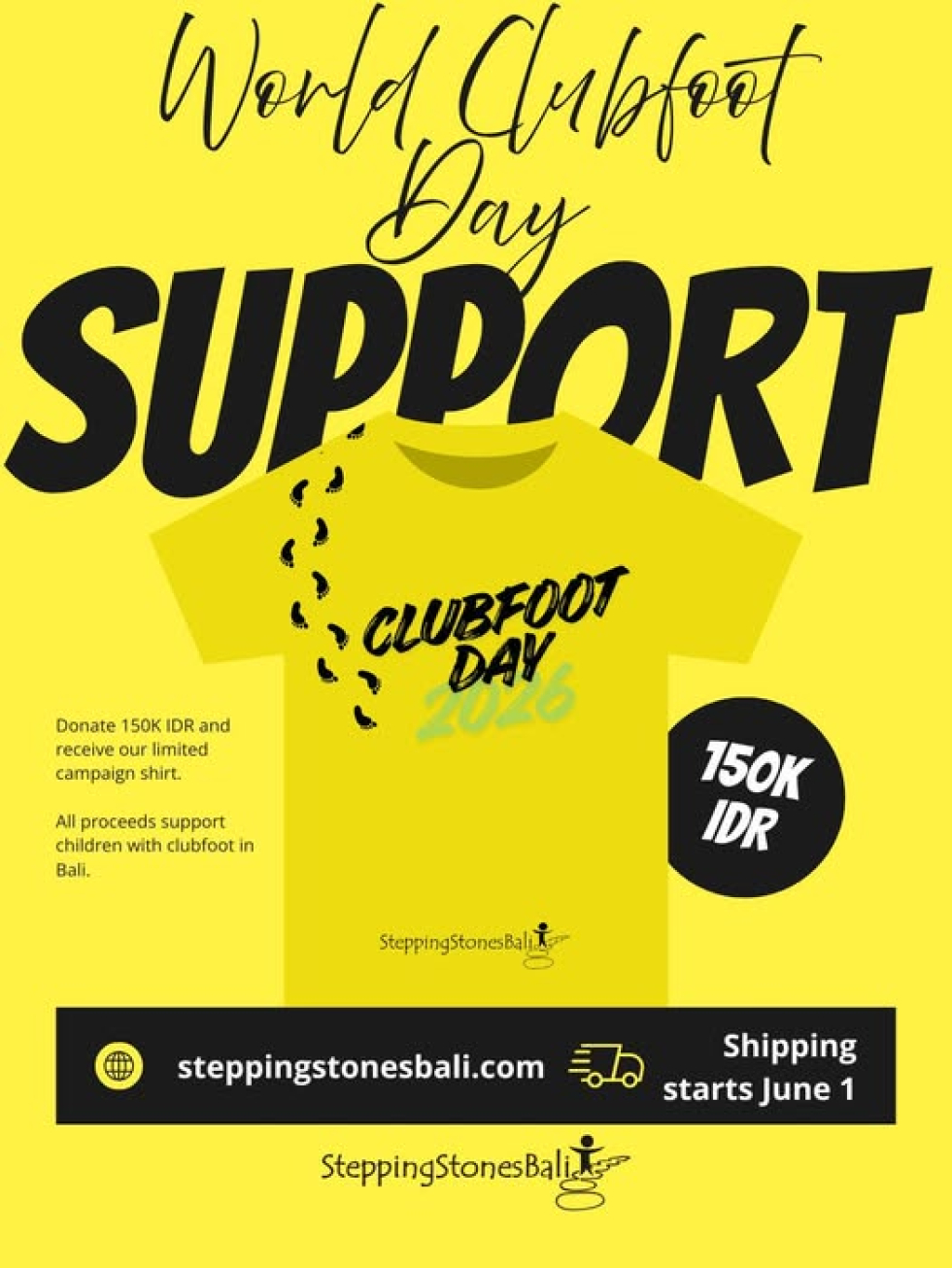 T-shirt sale to mark World Clubfoot Day