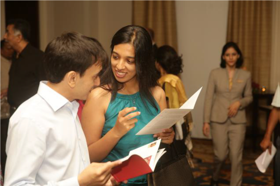 Some of the guests enjoying the art on offer